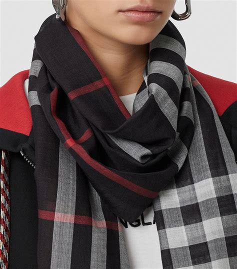 check wool silk scarf burberry|Burberry scarf sale outlet uk.